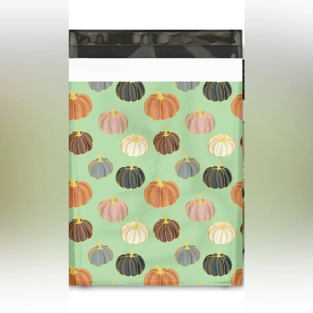 POLYMAILERS (20) 10x13 Pumpkin Patch-Thanksgiving Designer Premium Poly Mailers